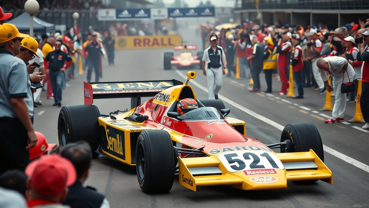 voiture de course d Ayrton Senna sur la piste
