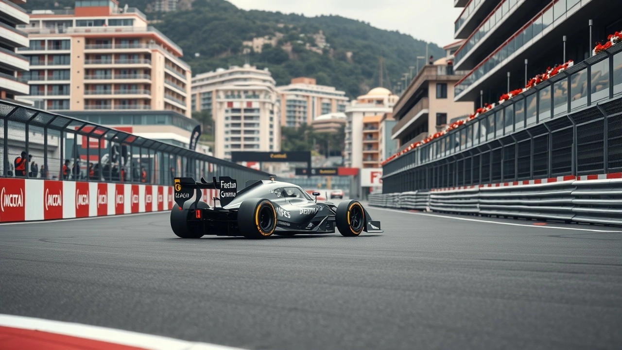 image d une voiture de course sur le circuit de Monaco