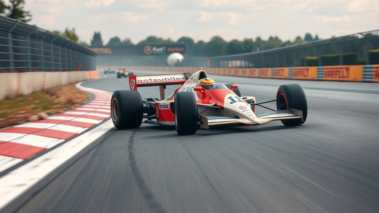 photo d'une voiture de course d'Ayrton Senna