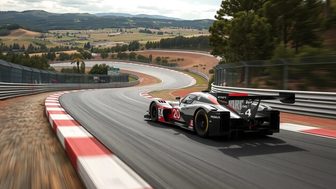 voiture de course sur circuit difficile à Paul Ricard