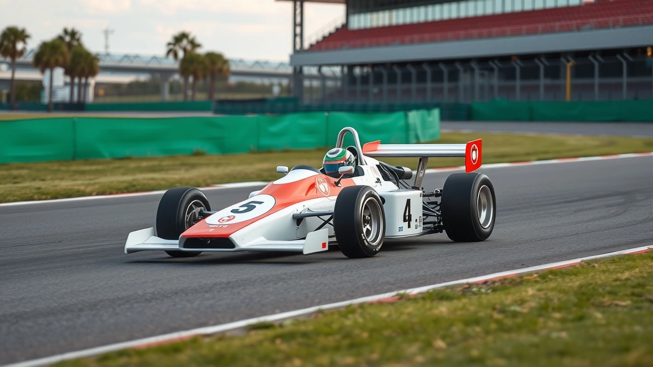 voiture de course monoplace sur circuit