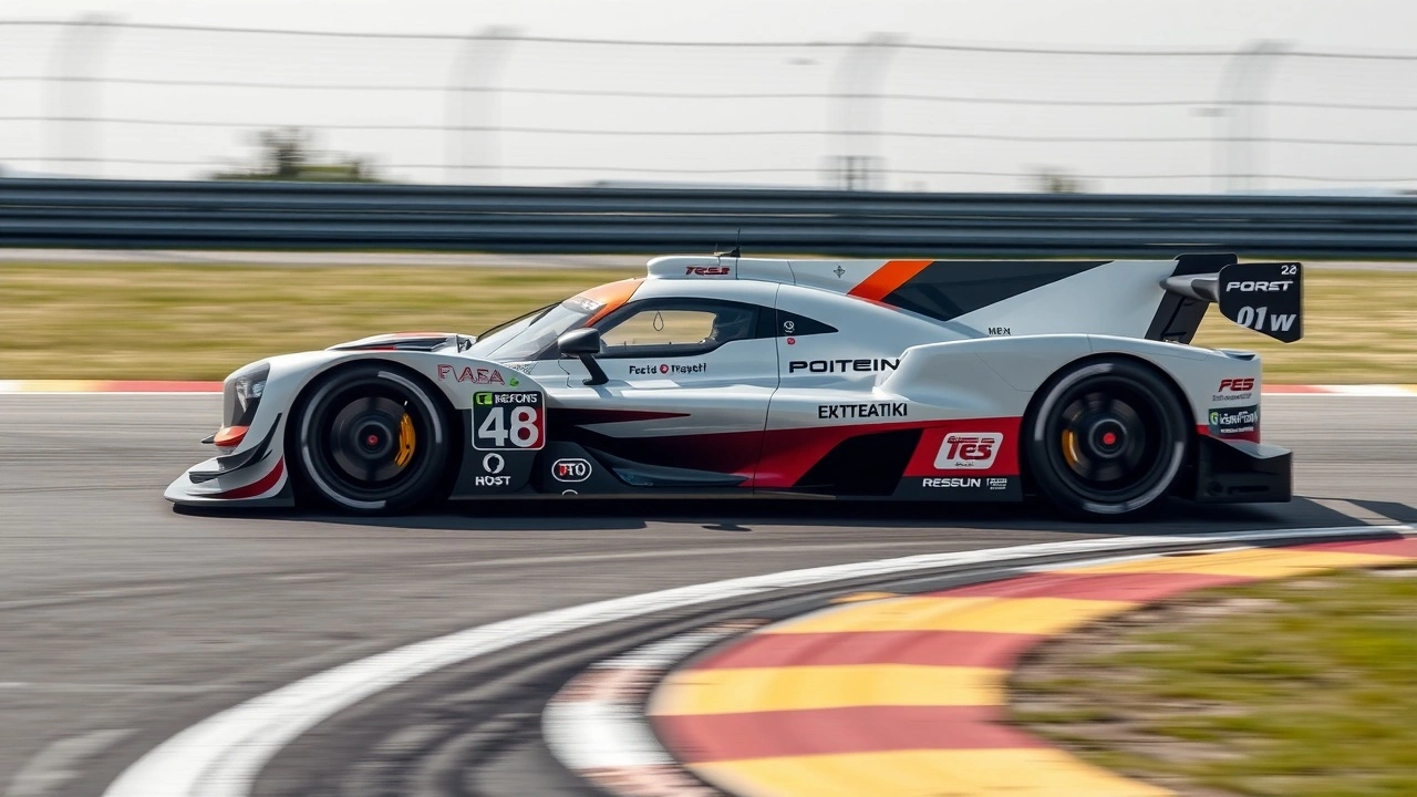 voiture de course endurance sur la piste