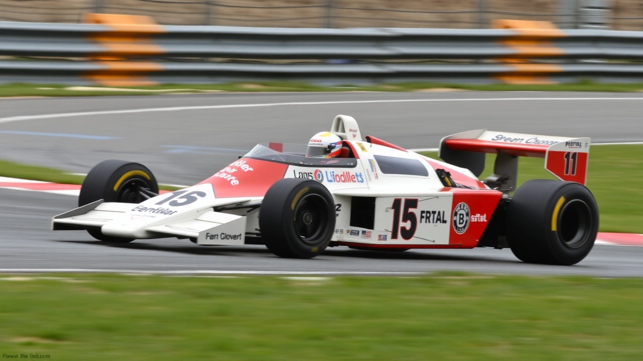 voiture de Formule 1 des annees 1970-1980 sur circuit