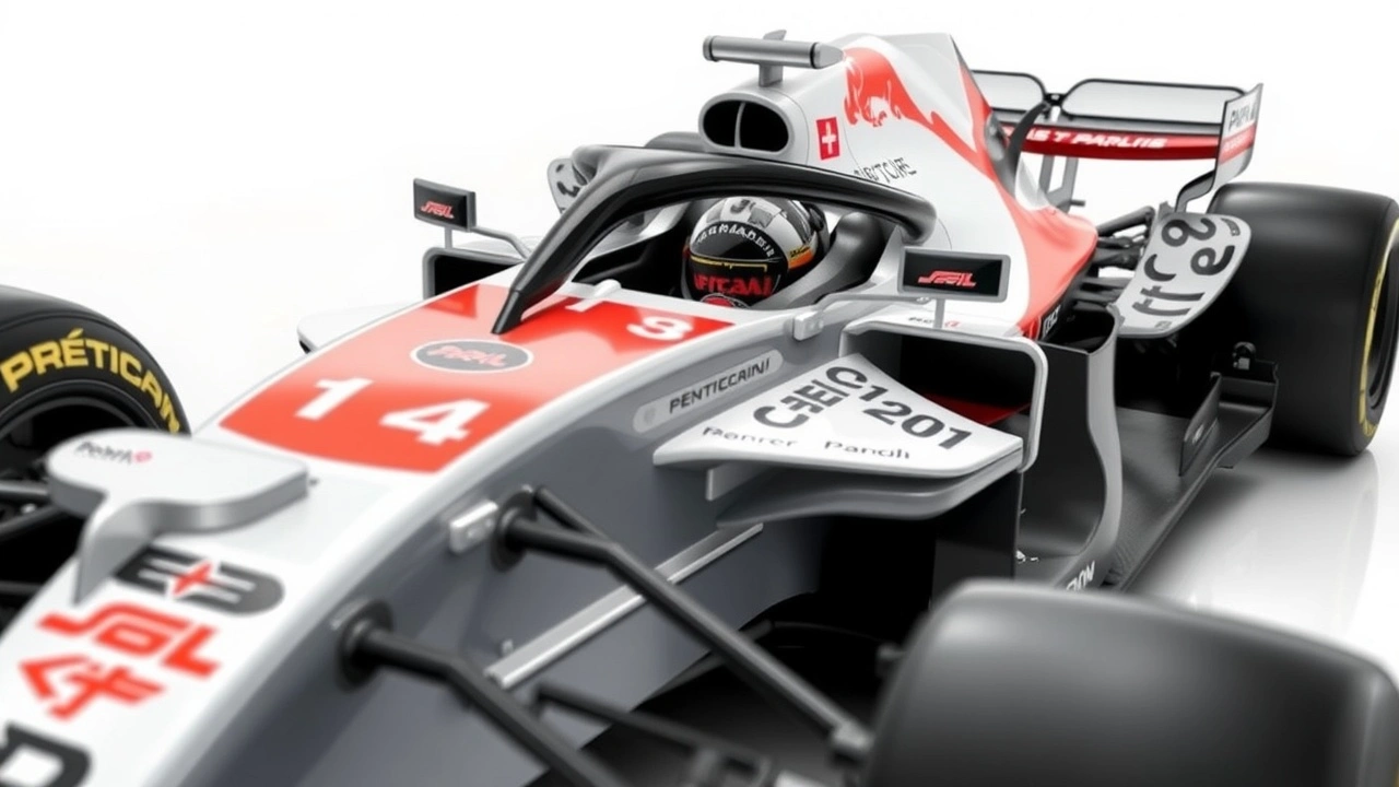 voiture de F1 avec des innovations aérodynamiques