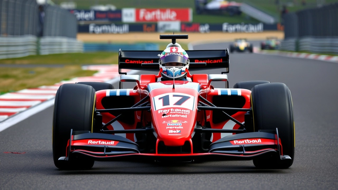 Voiture de F1 avec le numéro 17 de Jules Bianchi