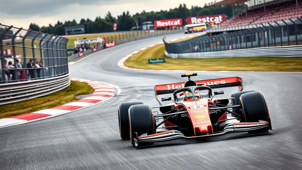 voiture de Formule 1 moderne sur un circuit