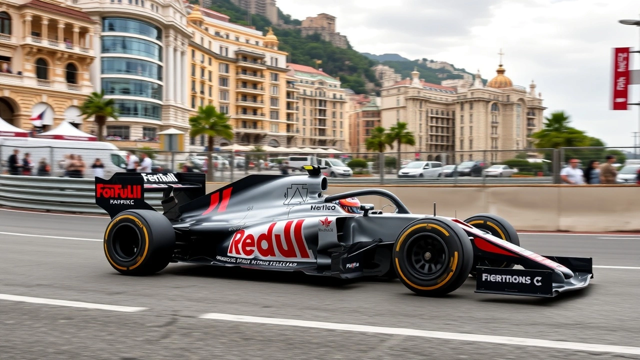 voiture de Formule 1 en course à Monaco