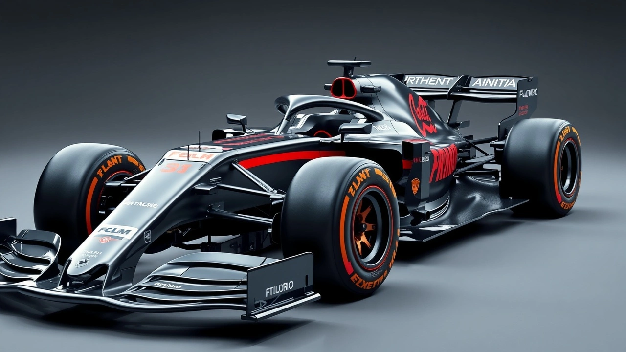 voiture de F1 moderne avec technologie avancée