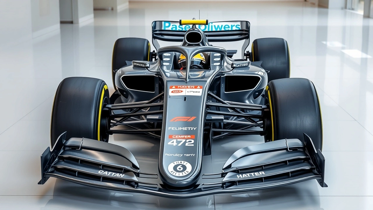 voiture de F1 avec systemes de telemetrie GPS