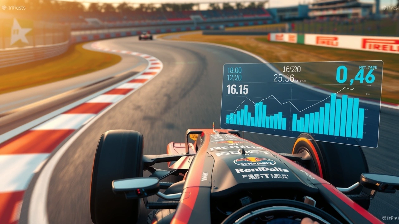 voiture de Formule 1 avec analyses de données