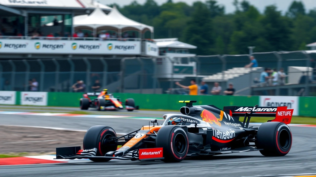 une voiture de Formule 1 en course au Grand Prix