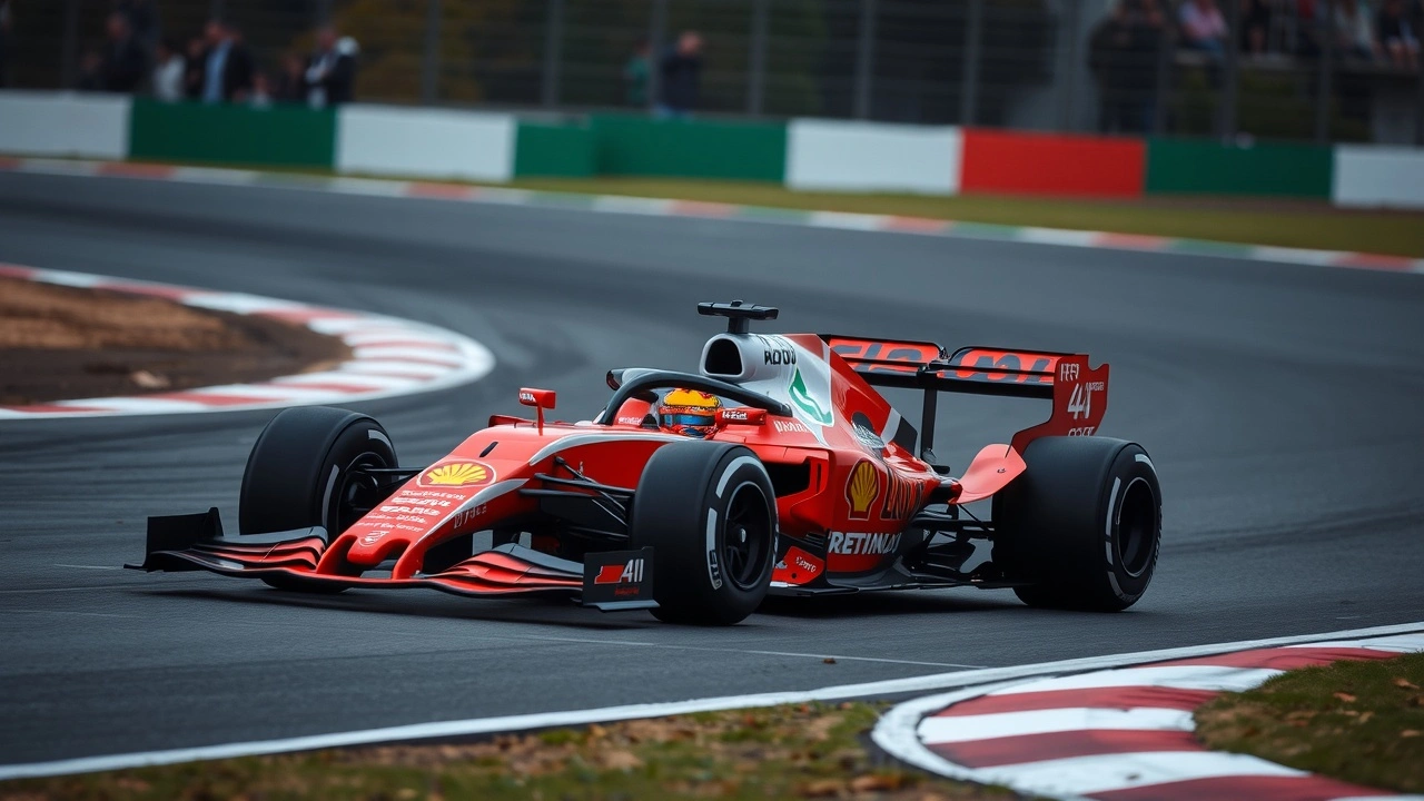 voiture de Formule 1 sur une piste de course