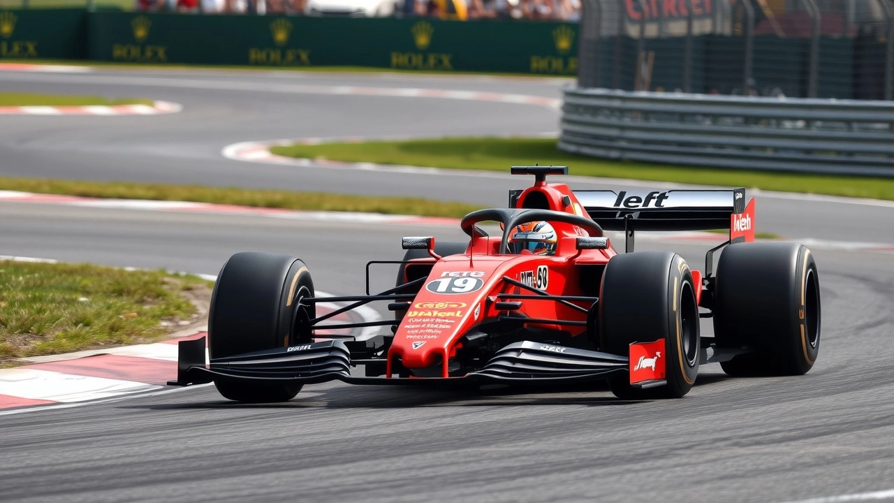 voiture de Formule 1 sur une piste de course