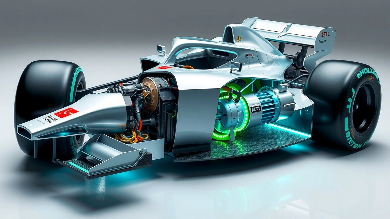 voiture de Formule 1 avec système de récupération d'énergie