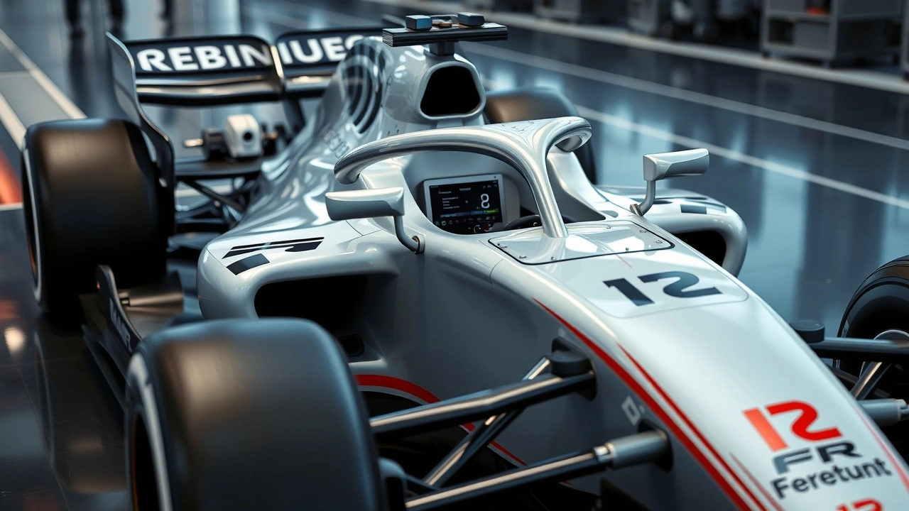 Voiture de Formule 1 avec système de télémétrie GPS