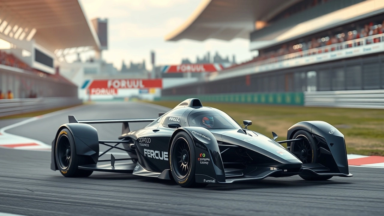 voiture de Formule E sur circuit montrant technologie innovante