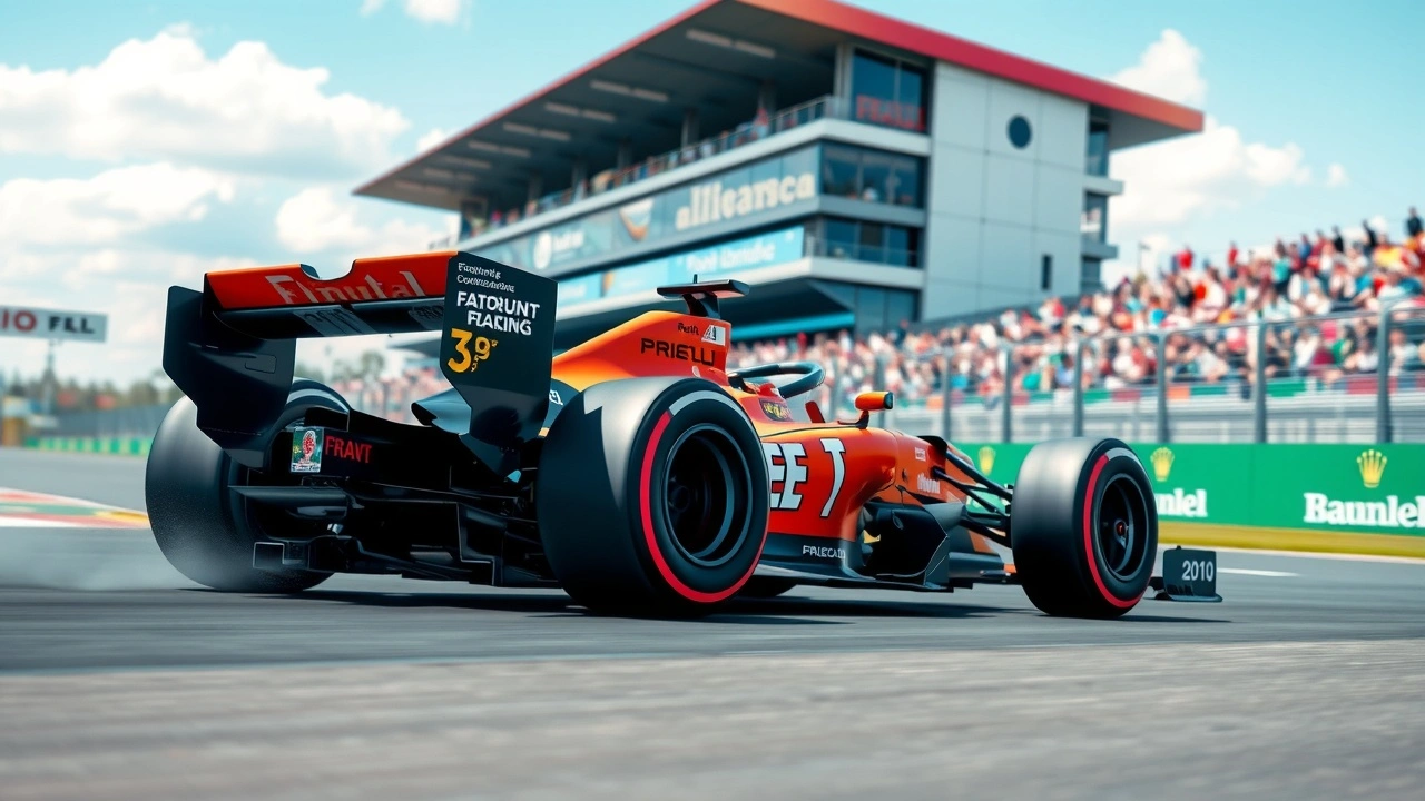circuit de course avec une voiture de Formule 1