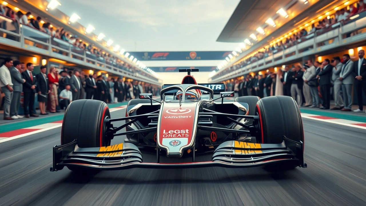 voiture de Formule 1 au Grand Prix d'Abou Dabi