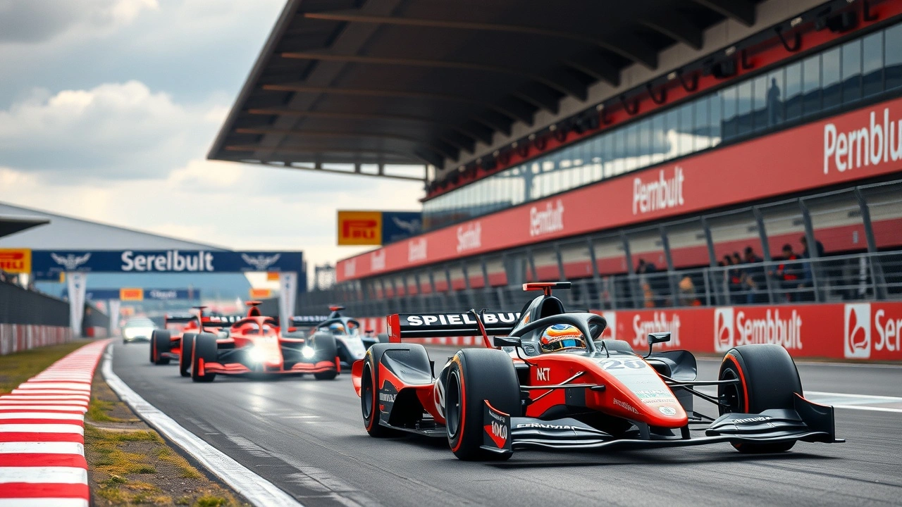 voitures de course sur le circuit de Spielberg