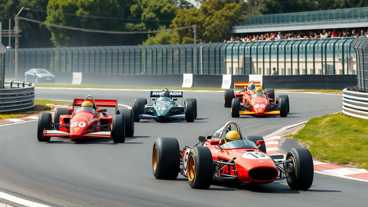 voiture formules 1 classiques au circuit Paul Ricard