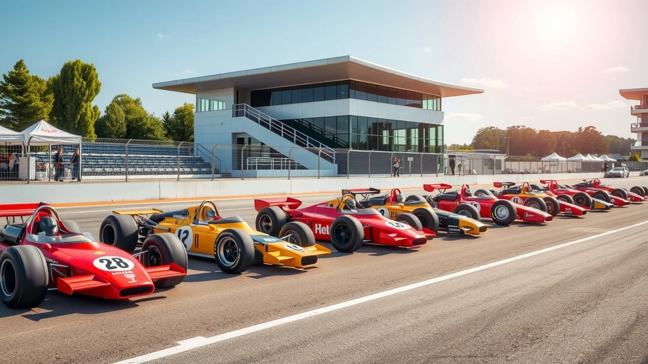 voiture de formule 1 vintage sur le circuit de Paul Ricard