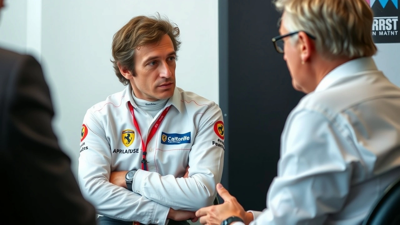 Alain Prost partageant ses expériences de course