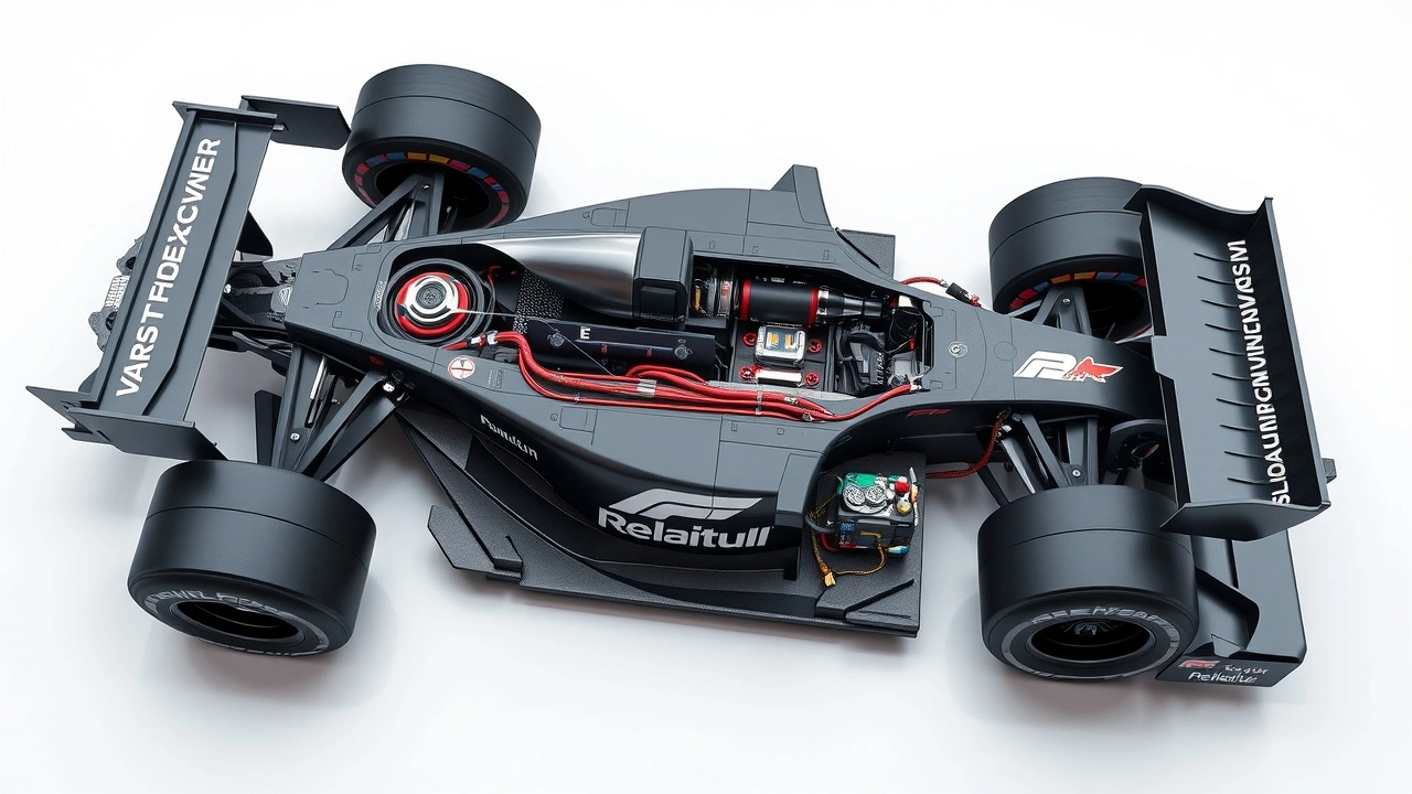 voiture de Formule 1 montrant les systèmes de récupération d'énergie