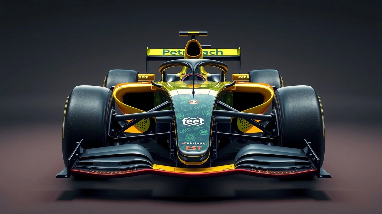 voiture de formule 1 avec technologie durable