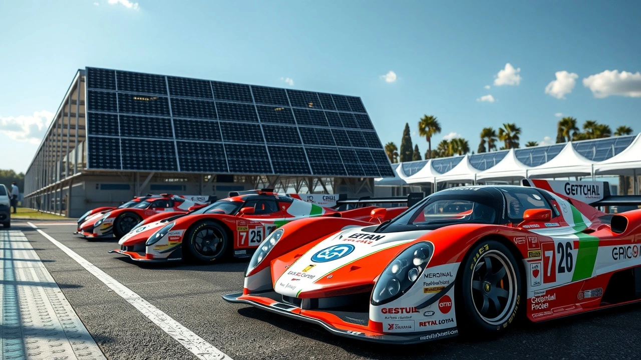 voitures de course lors d'un événement durable