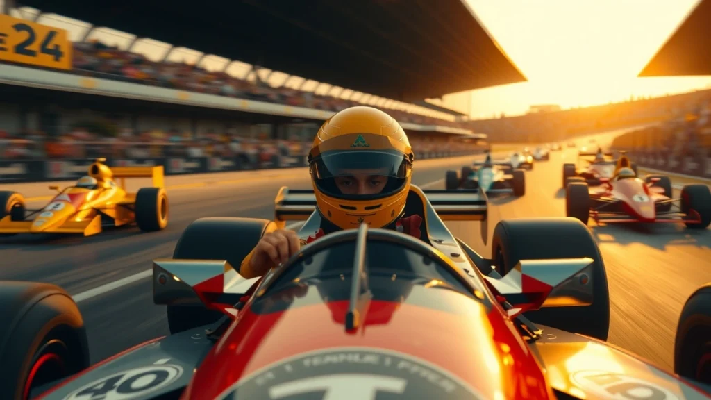 Ayrton Senna en pleine course de Formule 1, illustrant son génie et sa passion.