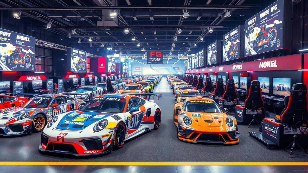 course de voitures modernes et simulateurs de esports
