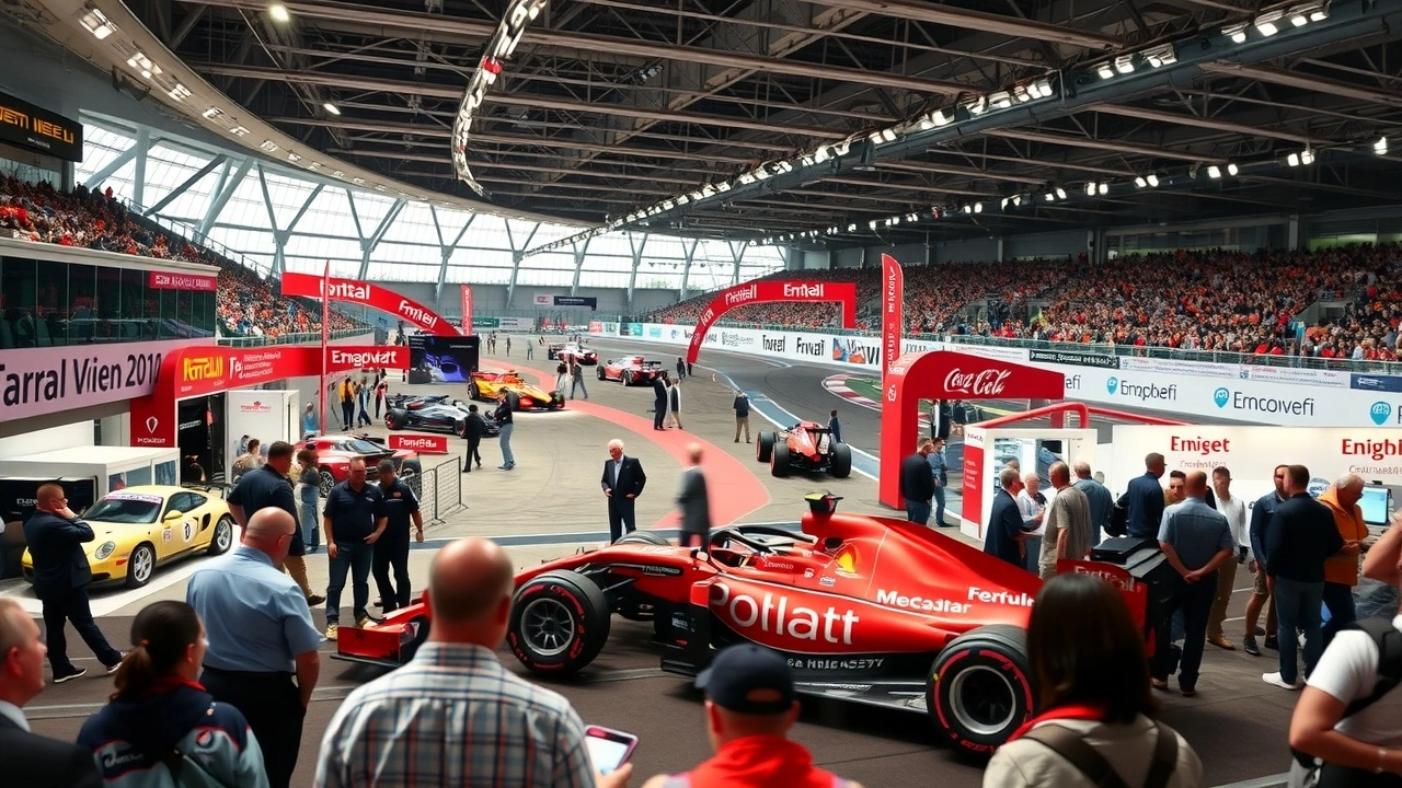 photo d'un evenement marketing de Formule 1 avec des fans