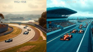 L'évolution des circuits emblématiques de la Formule 1 à travers les décennies