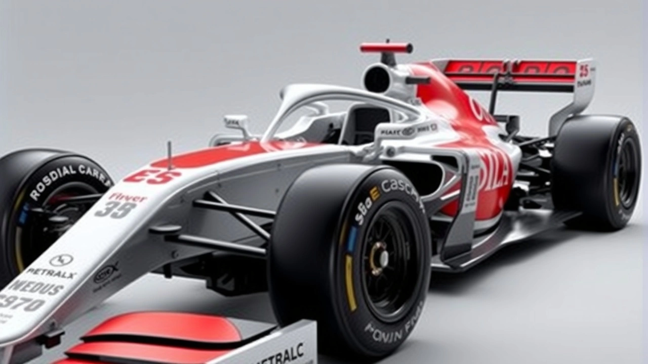voiture de Formule 1 avec dispositifs de sécurité avancés