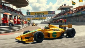 Une scène de Formule 1 illustrant l'héritage d'Ayrton Senna.