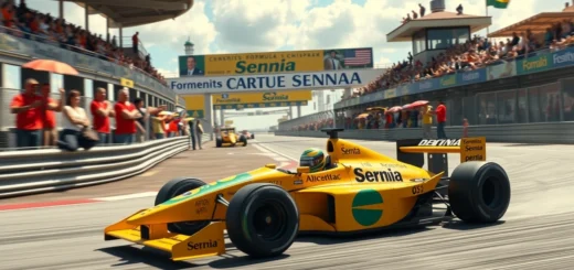 Une scène de Formule 1 illustrant l'héritage d'Ayrton Senna.