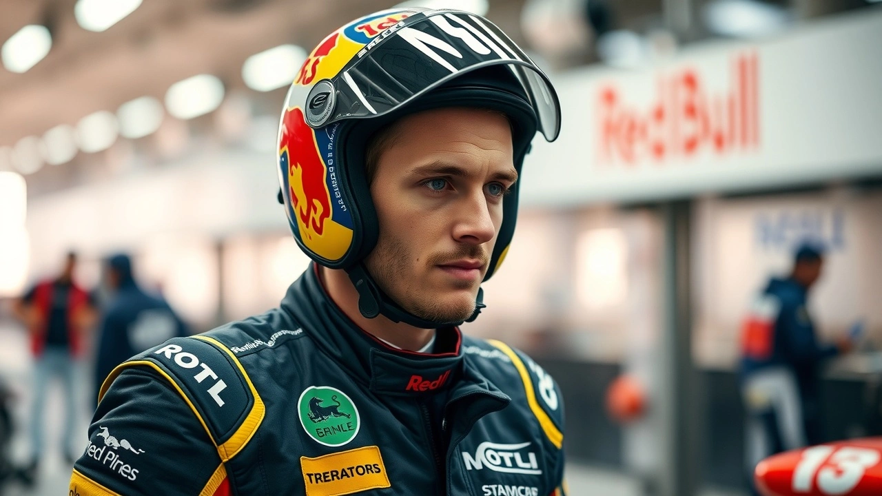 Nicolas Prost en combinaison de course sur un circuit