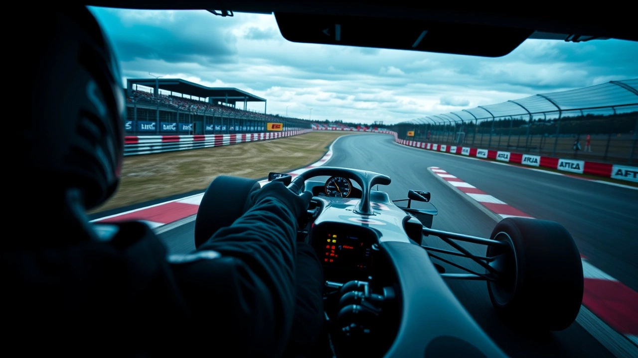 Nicolas Prost en course sur un circuit de course
