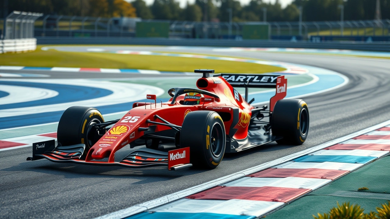 voiture de Formule 1 sur circuit