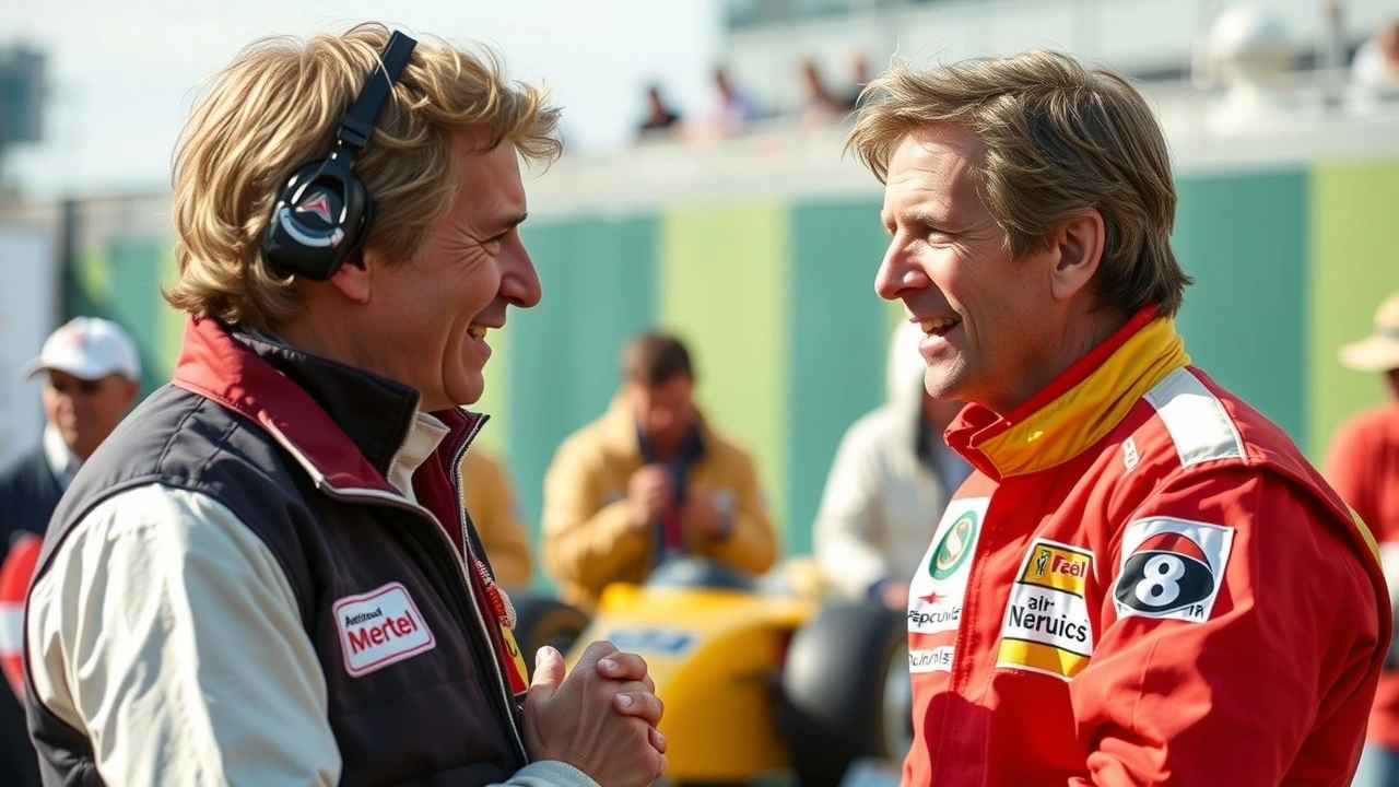 Alain Prost participant a un evenement caritatif