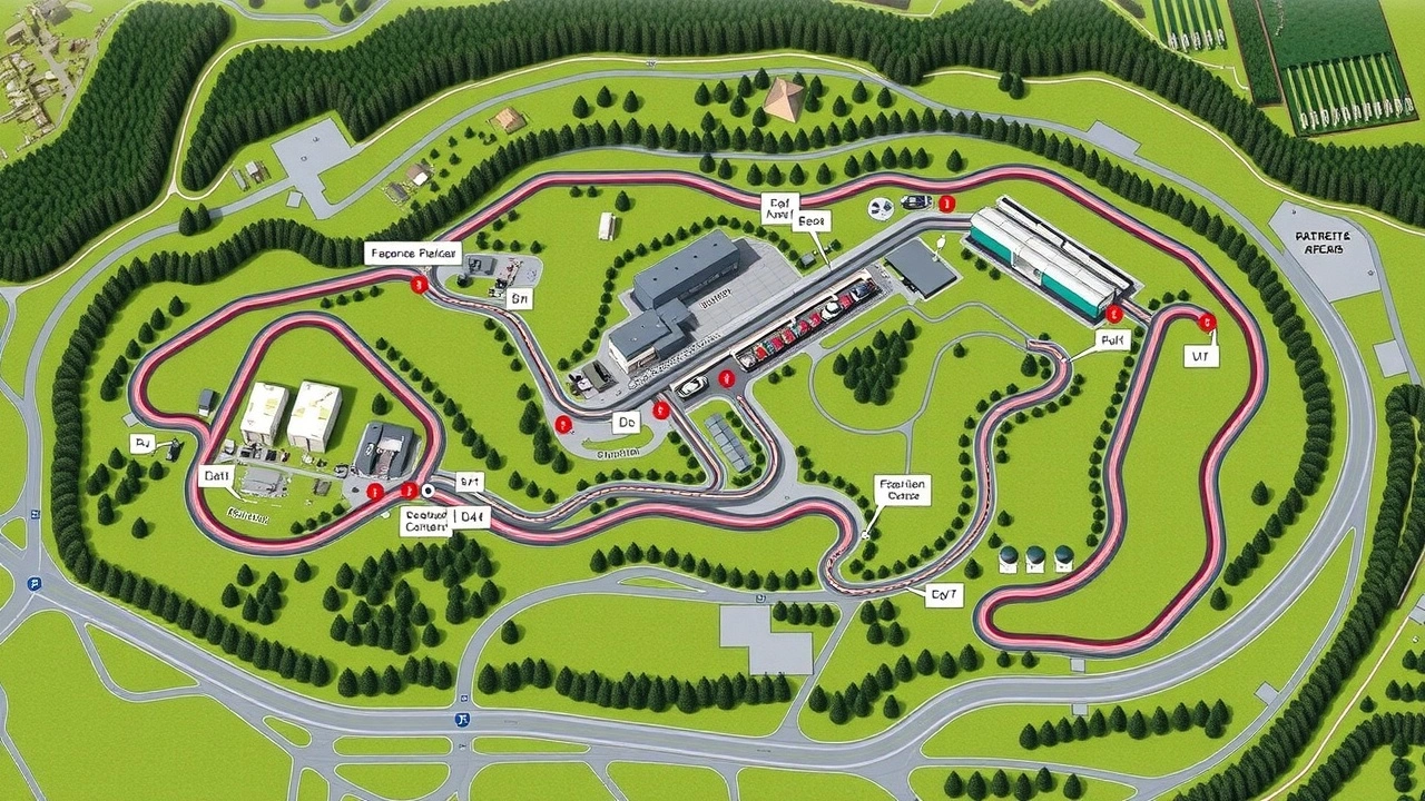 vue détaillée du circuit de Spa-Francorchamps