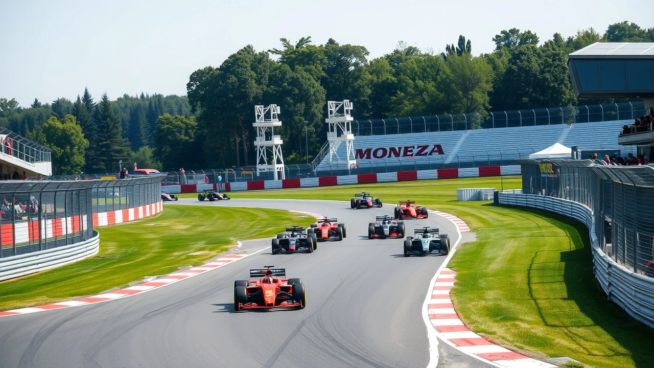 circuit de formule 1 de monza avec voitures