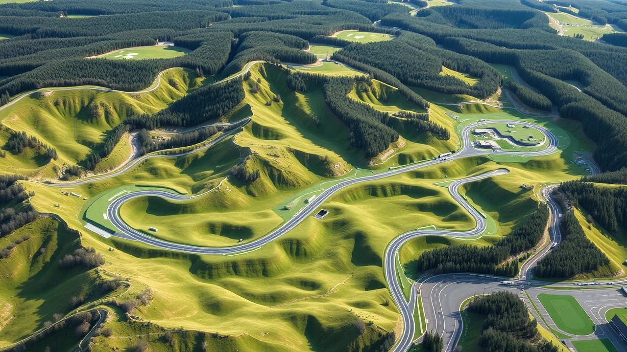 vue du circuit de Spa-Francorchamps avec topographie