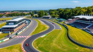 Illustration du circuit de Silverstone avec ses caractéristiques distinctives et son héritage en Formule 1.