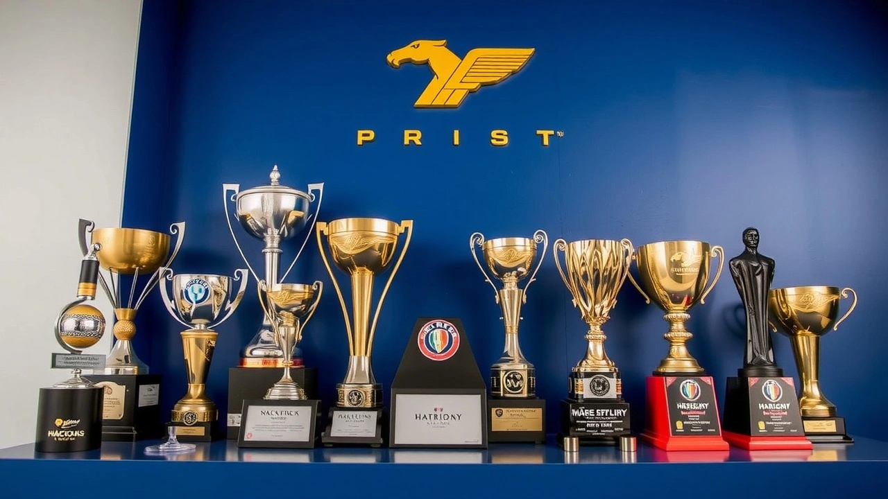collection de trophées et souvenirs de Nicolas Prost