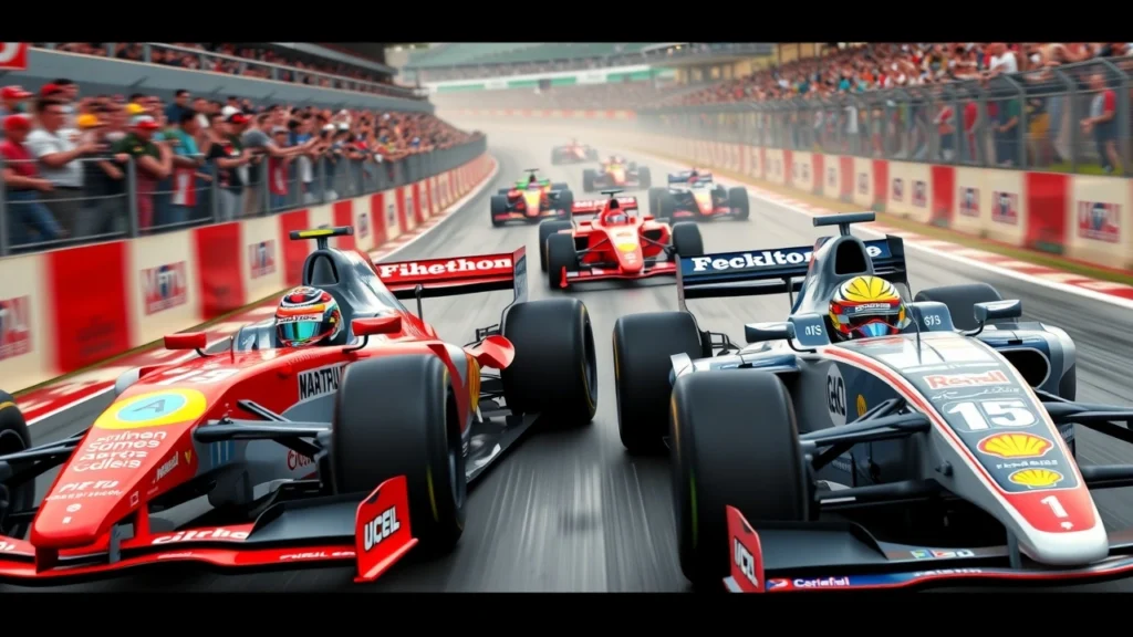 Un duel mémorable entre deux pilotes de Formule 1 sur un circuit animé.