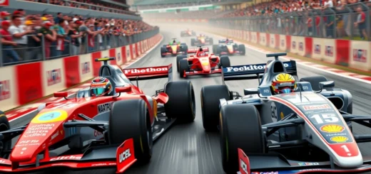 Un duel mémorable entre deux pilotes de Formule 1 sur un circuit animé.