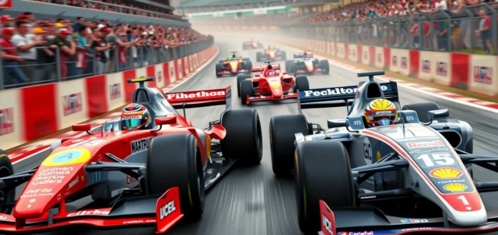 Un duel mémorable entre deux pilotes de Formule 1 sur un circuit animé.