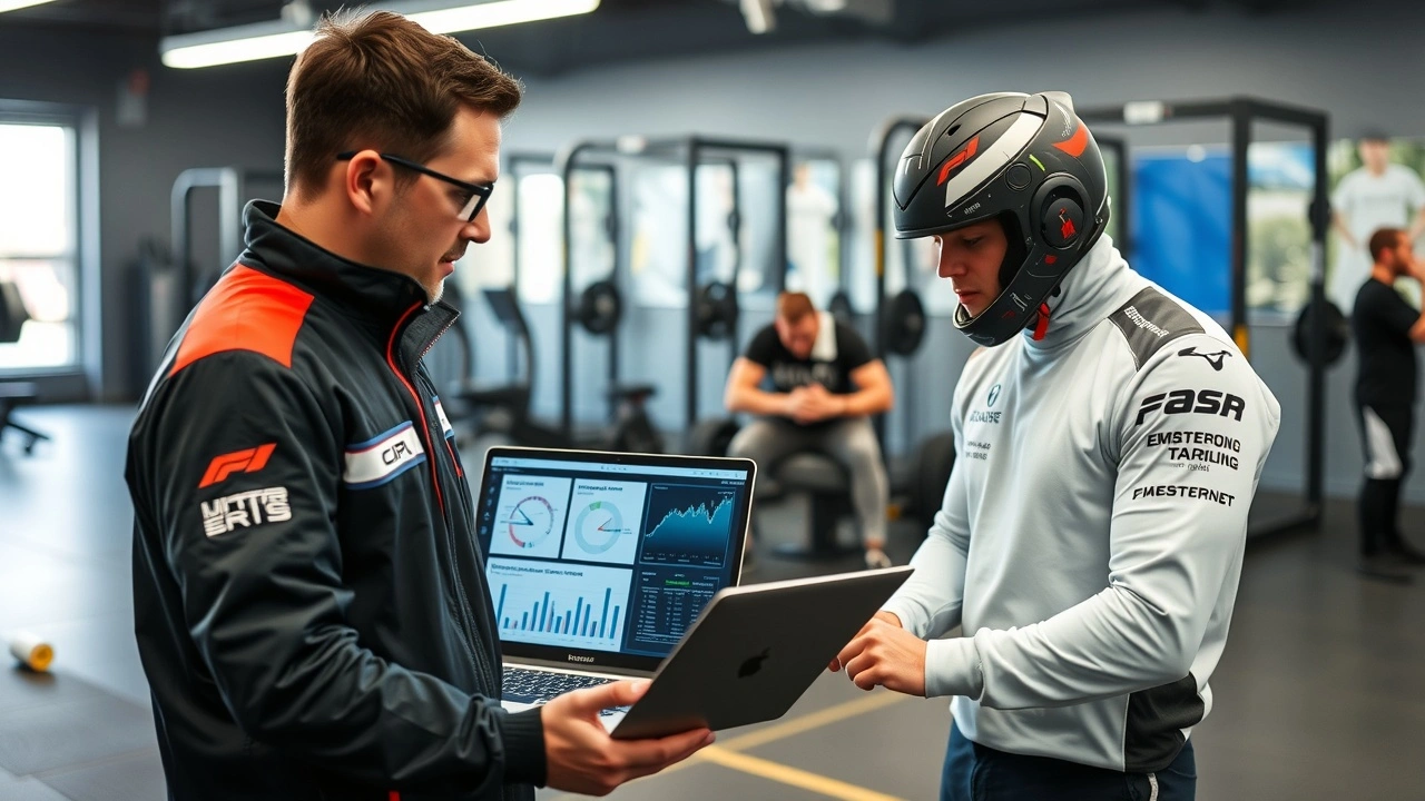 entraînement physique d'un pilote avec un coach