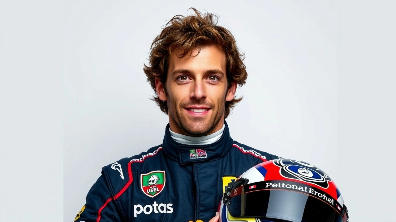 Nicolas Prost en combinaison de course avec un casque